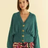  EMERALD BUBBLE KNIT CARDIGAN