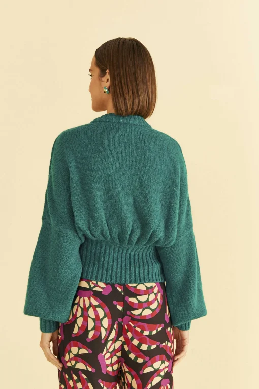  EMERALD BUBBLE KNIT CARDIGAN