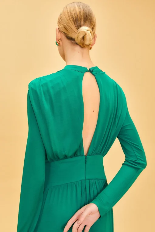  EMERALD HIGH NECK MAXI DRESS