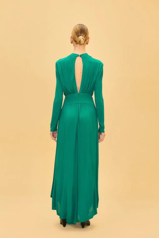  EMERALD HIGH NECK MAXI DRESS