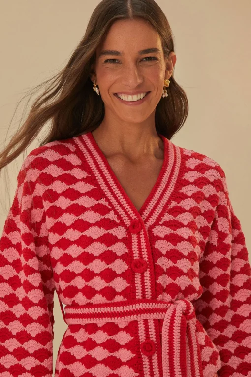  FAN STITCH CROCHET CARDIGAN