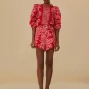  FLORA TAPESTRY RED SHORTS