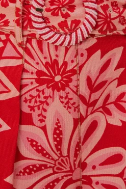  FLORA TAPESTRY RED SHORTS