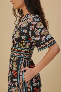  FLOWERY BLACK JUMPSUIT