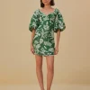  FOREST SOUL GREEN SHORT SLEEVE MINI DRESS