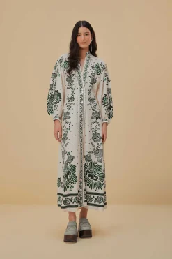  FOREST SOUL OFF-WHITE MAXI DRESS