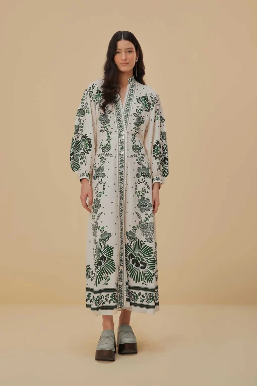 FOREST SOUL OFF-WHITE MAXI DRESS