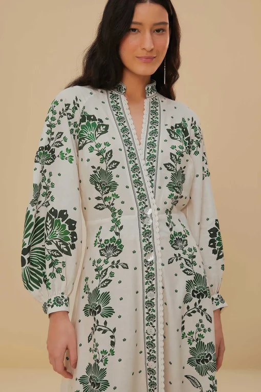  FOREST SOUL OFF-WHITE MAXI DRESS