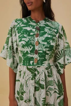 FOREST SOUL SHORT SLEEVE MIDI DRESS