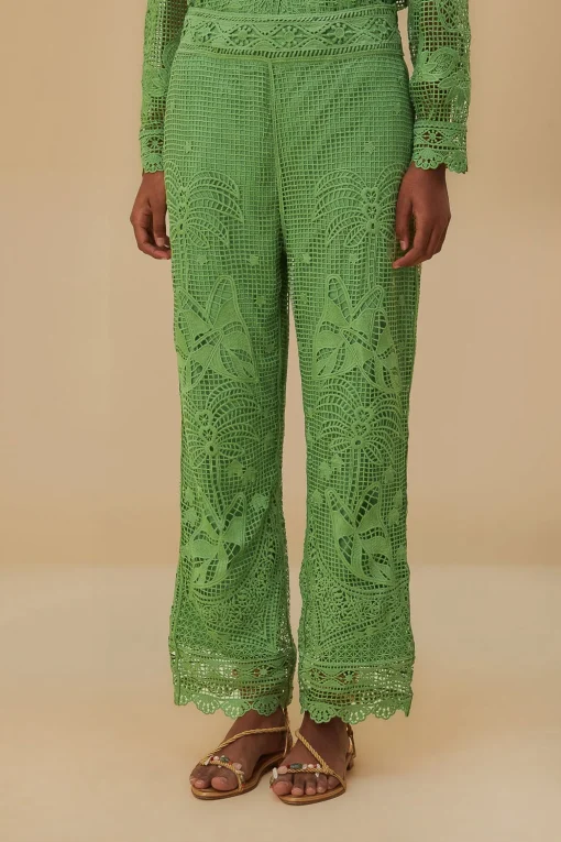 GREEN GUIPIRE PANTS