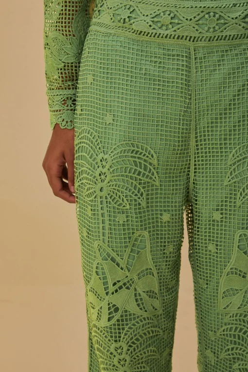  GREEN GUIPIRE PANTS