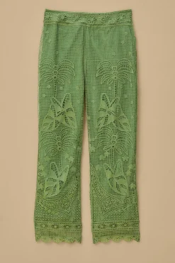  GREEN GUIPIRE PANTS