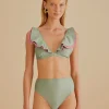  GREEN HIGH WAISTED BIKINI BOTTOM
