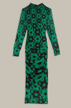  GREEN LOVEDAISY TULLE MIDI DRESS