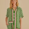  GREEN PINEAPPLE SCARF SHORTS
