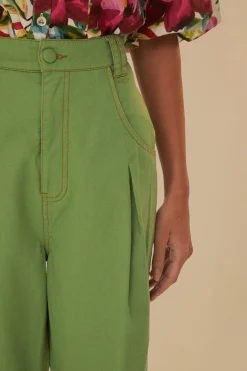  GREEN PLEAT PANTS