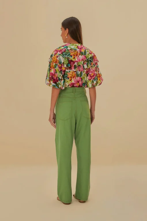  GREEN PLEAT PANTS