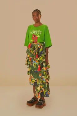  GREEN THE EYE OF THE FOREST ORGANIC COTTON T-SHIRT