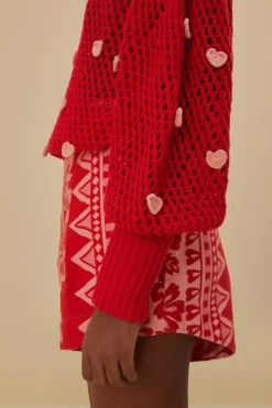  HANDMADE HEARTS KNIT SWEATER