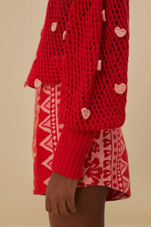  HANDMADE HEARTS KNIT SWEATER