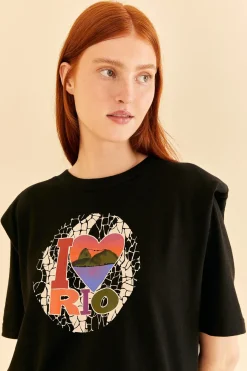  I LOVE RIO SHOULDER PADS ORGANIC COTTON T-SHIRT