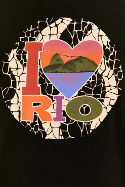  I LOVE RIO SHOULDER PADS ORGANIC COTTON T-SHIRT