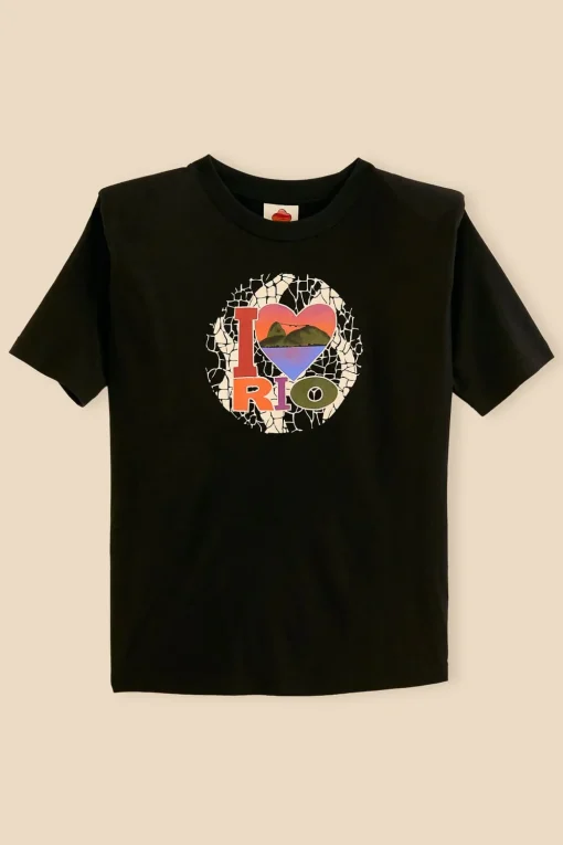  I LOVE RIO SHOULDER PADS ORGANIC COTTON T-SHIRT