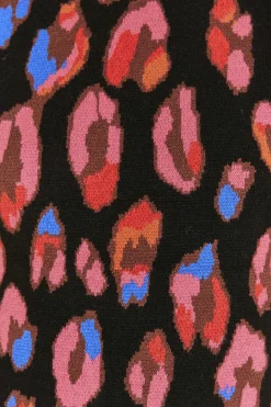  IRIDESCENT LEOPARDS KNIT MINI DRESS
