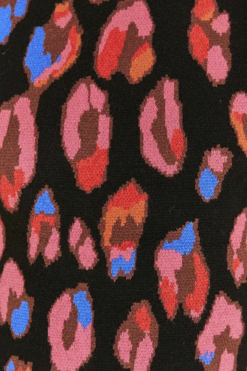  IRIDESCENT LEOPARDS KNIT MINI DRESS