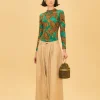  KHAKI LOW WAISTED PLEATED PANTS