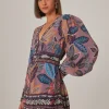  LAVENDER WILD NIGHT LONG SLEEVE MINI DRESS