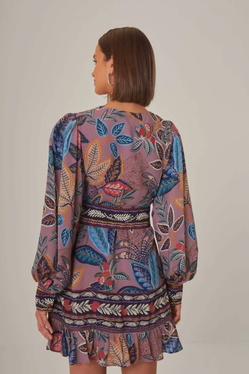  LAVENDER WILD NIGHT LONG SLEEVE MINI DRESS
