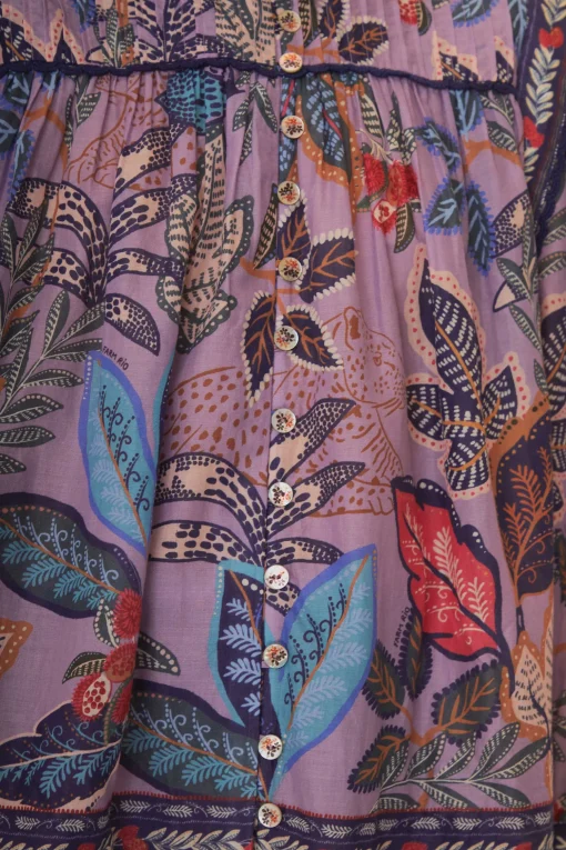  LAVENDER WILD NIGHT LONG SLEEVE MINI DRESS