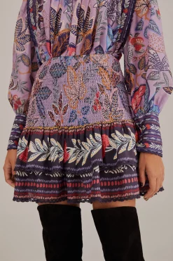  LAVENDER WILD NIGHT MINI SKIRT