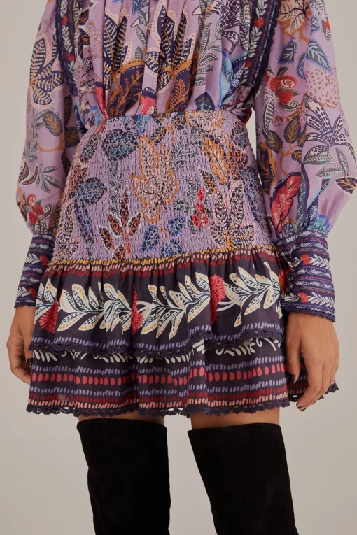  LAVENDER WILD NIGHT MINI SKIRT