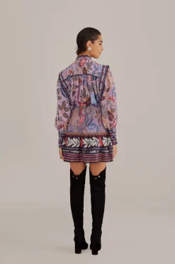  LAVENDER WILD NIGHT MINI SKIRT
