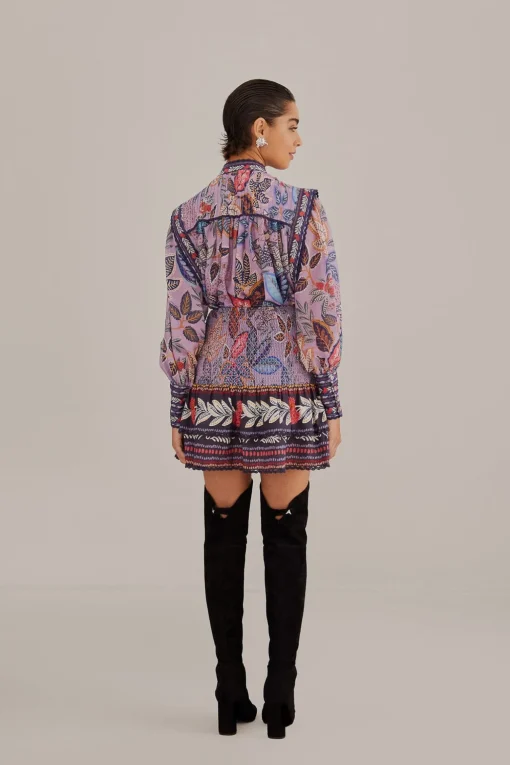  LAVENDER WILD NIGHT MINI SKIRT