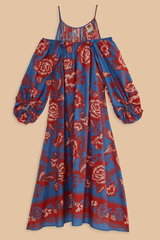  LIGHT BLUE LACE GARDEN MAXI DRESS