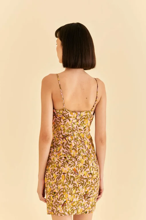  LIGHT PINK STAR FRUIT FLOWER MINI DRESS