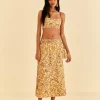  LIGHT PINK STAR FRUIT MIDI SKIRT