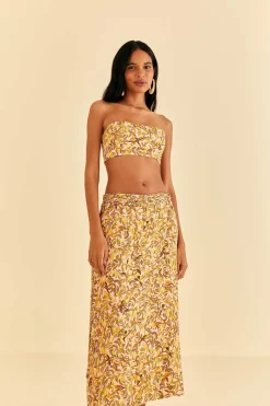  LIGHT PINK STAR FRUIT MIDI SKIRT