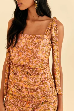 LIGHT PINK STAR FRUIT MIDI DRESS