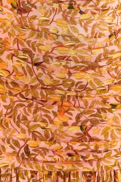 LIGHT PINK STAR FRUIT MIDI DRESS