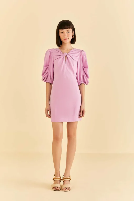  LILAC SHORT SLEEVE MINI DRESS