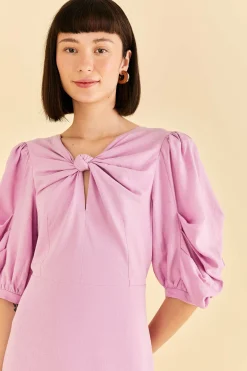  LILAC SHORT SLEEVE MINI DRESS