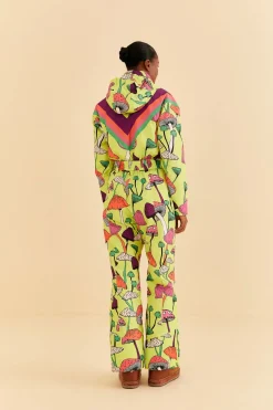  LIME GREEN NEW MUSHROOM SKI JUMPSUIT