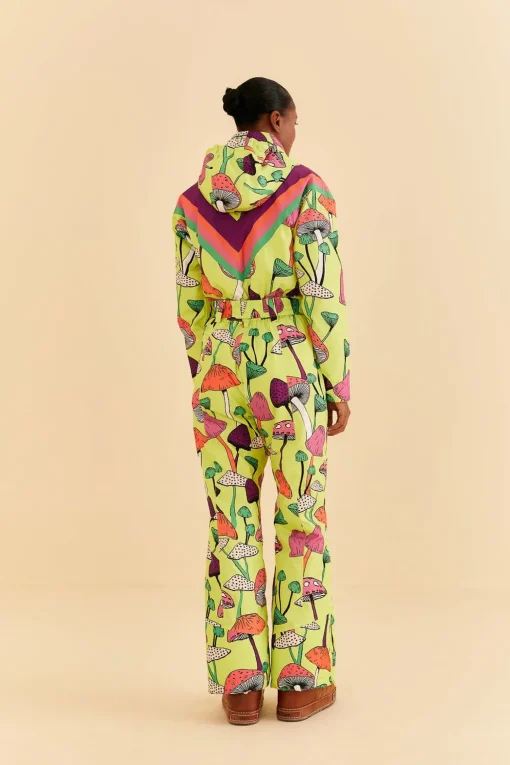  LIME GREEN NEW MUSHROOM SKI JUMPSUIT
