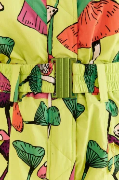  LIME GREEN NEW MUSHROOM SKI JUMPSUIT