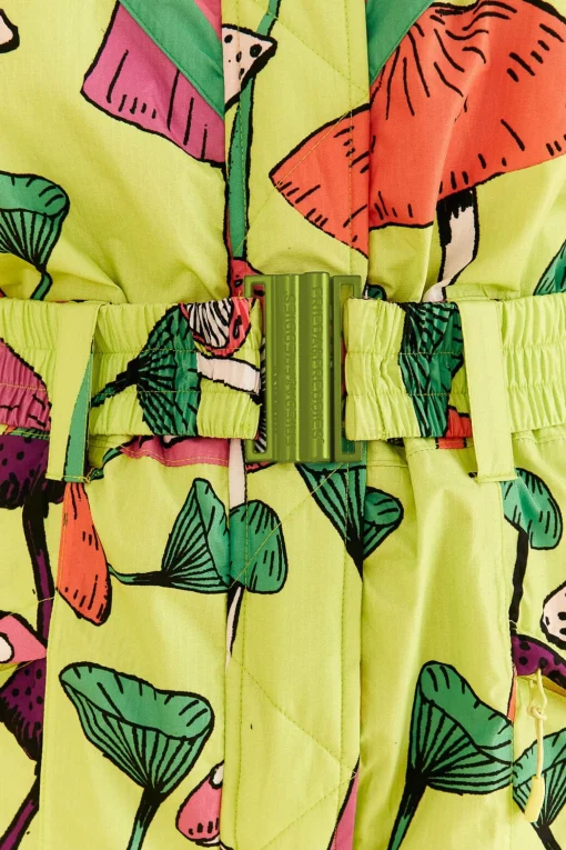  LIME GREEN NEW MUSHROOM SKI JUMPSUIT