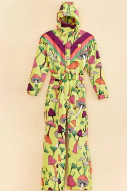  LIME GREEN NEW MUSHROOM SKI JUMPSUIT